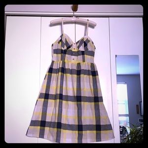 Lace and Mesh Plaid Dress